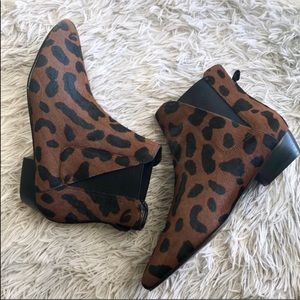 SOLD Ann Taylor Jocelyn Calf Hair Pull On Ankle Boot